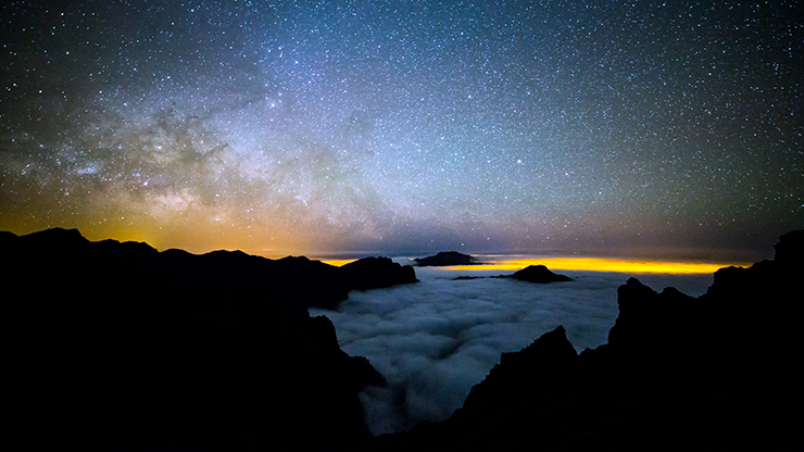 De sterrenhemel boven La Palma 